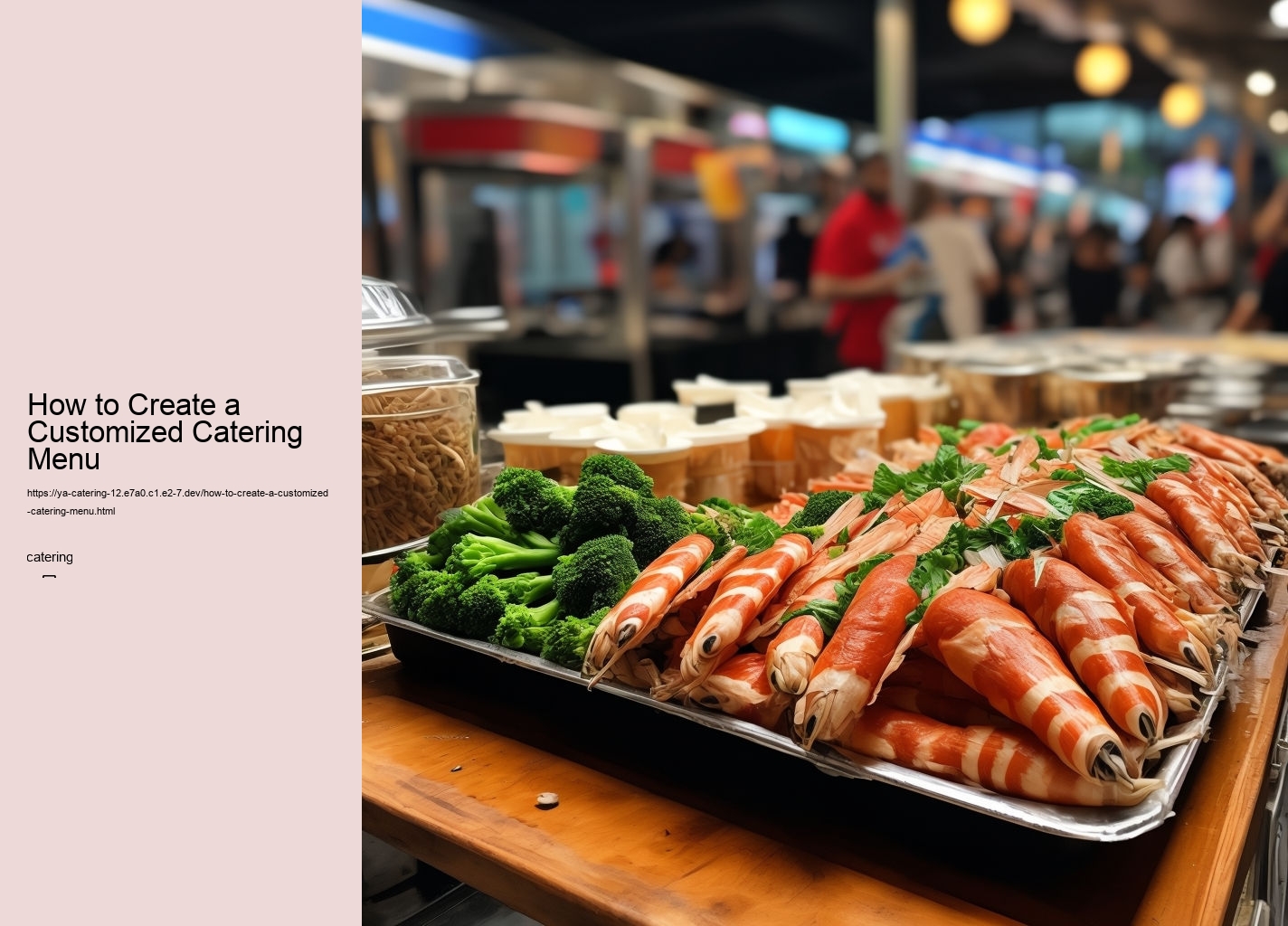 How to Create a Customized Catering Menu